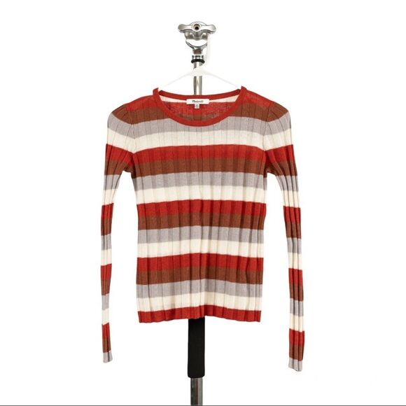 Madewell Clarkwell Pullover Sweater in Striped size XXS - Picture 2 of 14